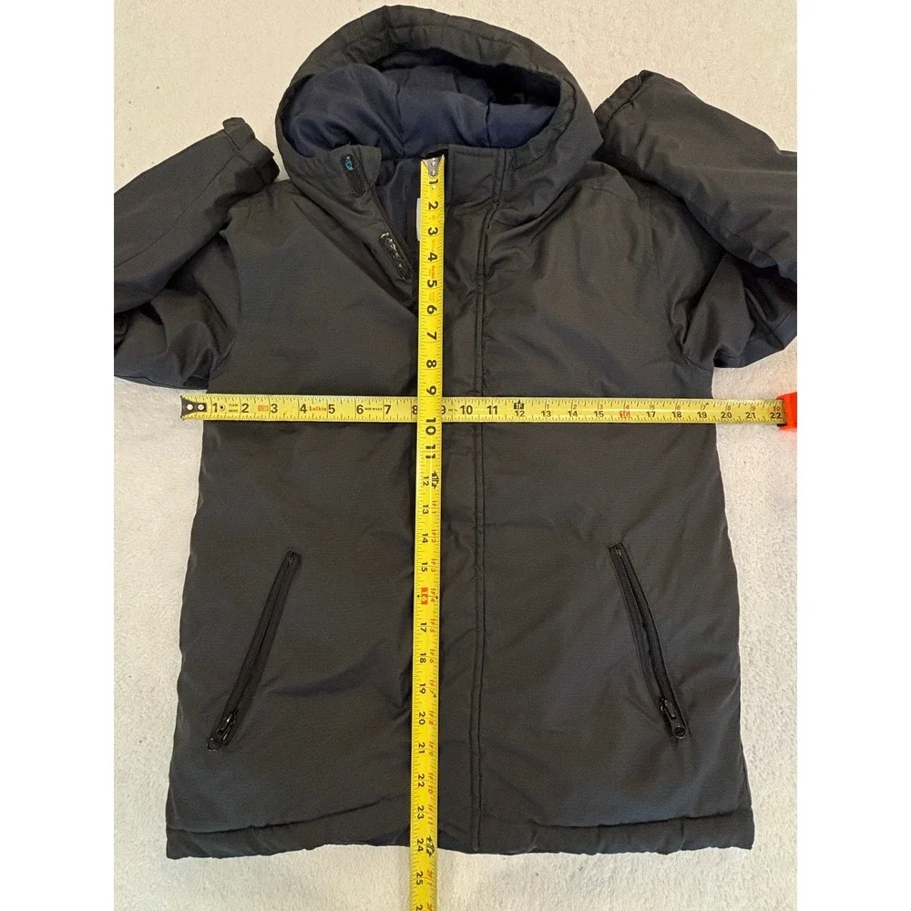 Old Navy Boys XL 14-16 Black Hooded Puffer Jacket Quilted Zip Up Winter Coat